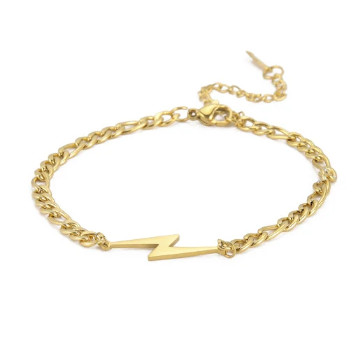 Title 8, Pulseira feminina de aço titânio com pingente d...