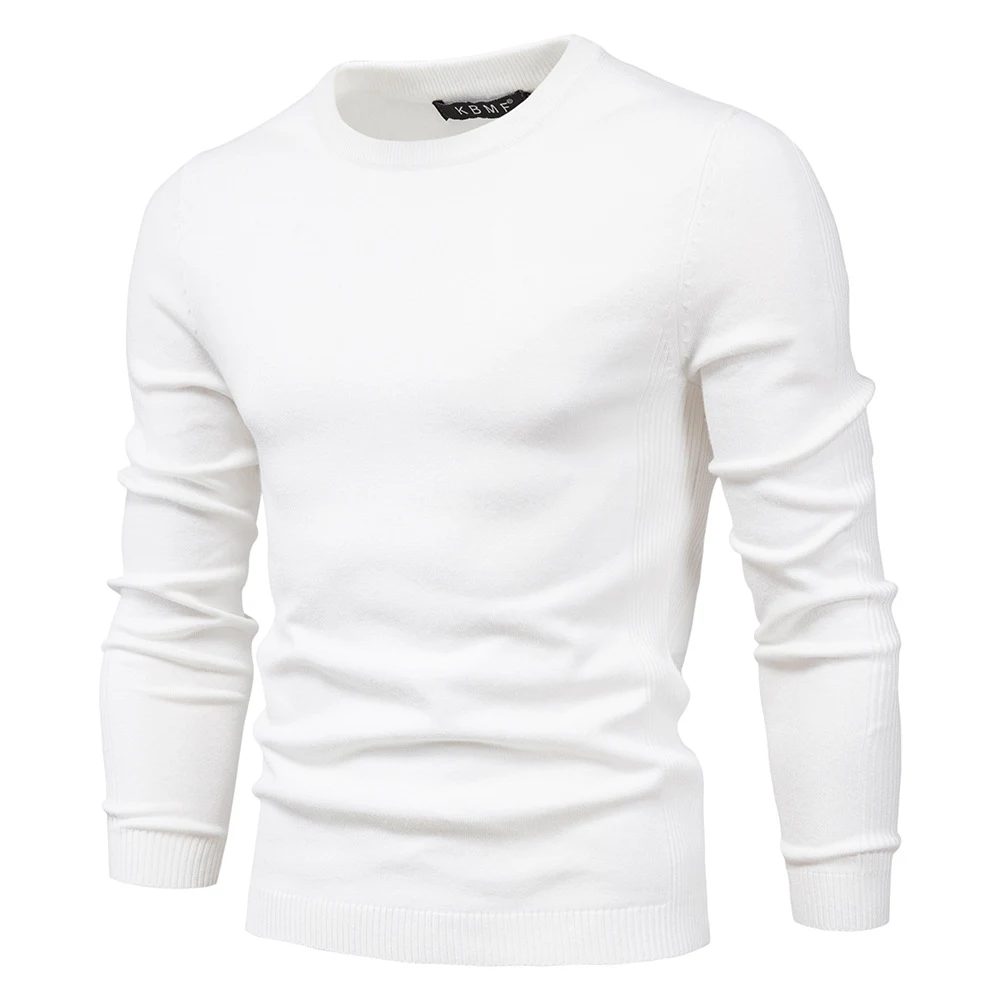 Thickened Sweater Men's Round Neck Slim Fit Men's Sweater Knitwear Top Comfortable and warm for everyday wear. — photo 4