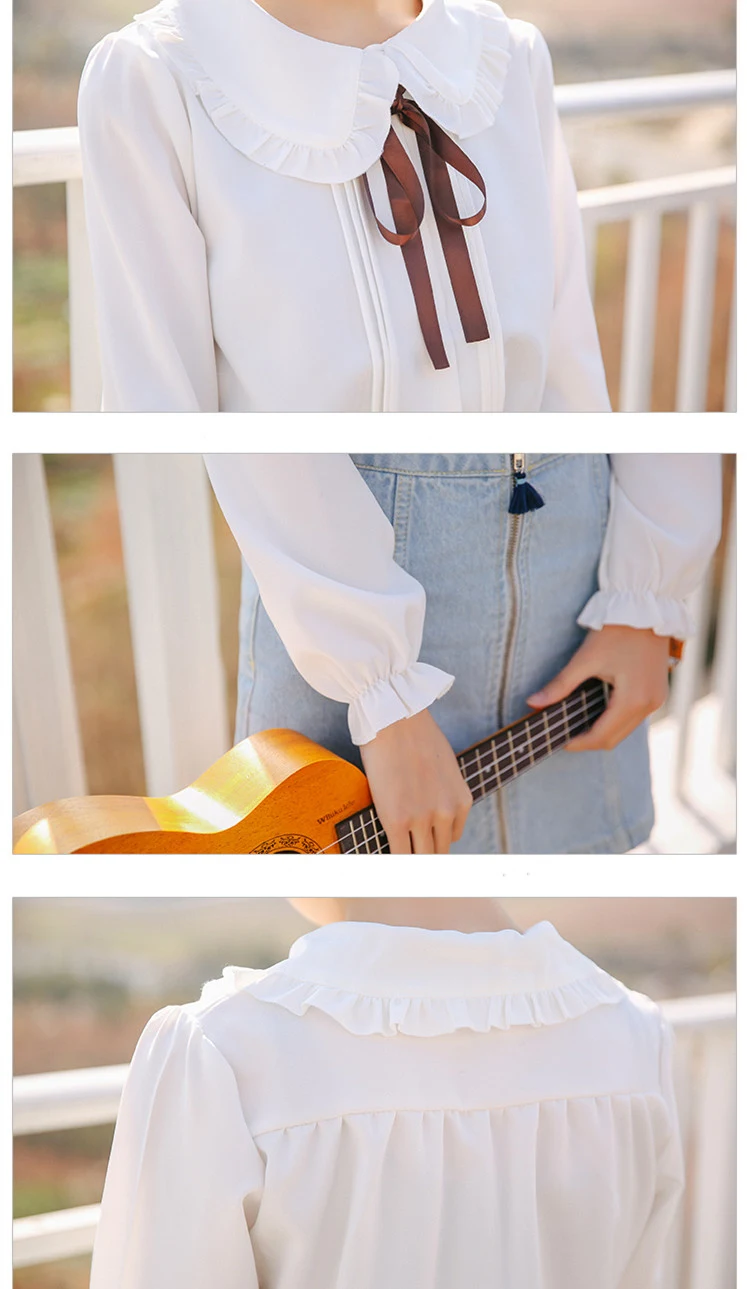 Title 6, Sweet Beauty Design Niche New Long-sleeved Chif...