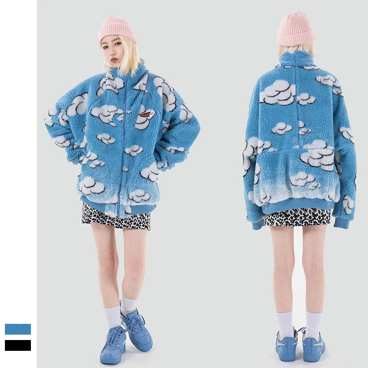 Giacca invernale MADE EXTREME da uomo, retro, velluto di agnello, ampia, spessa, selvaggia, imbottita, tendenza streetwear. — foto 1
