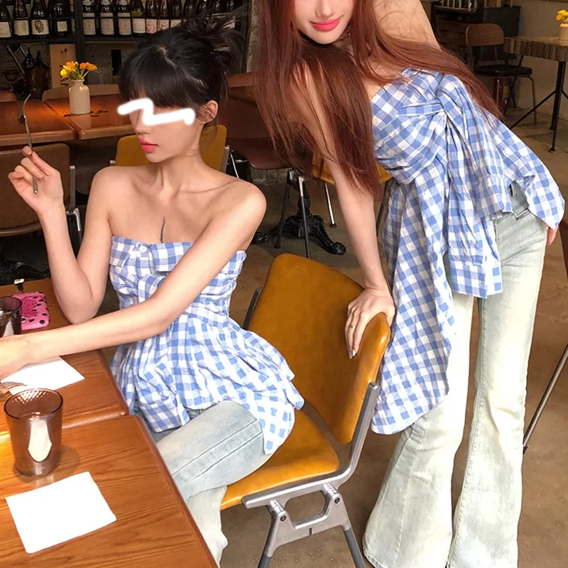 Irregular Hem Jue Beauty Outer Wear Sleeveless Off-shoulder Tube Top – perfect for a stylish and comfortable summer look — photo 11