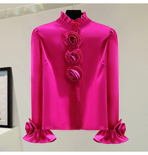 Title 9, Flower Long Sleeve Casual Shirt Spring New Loos...