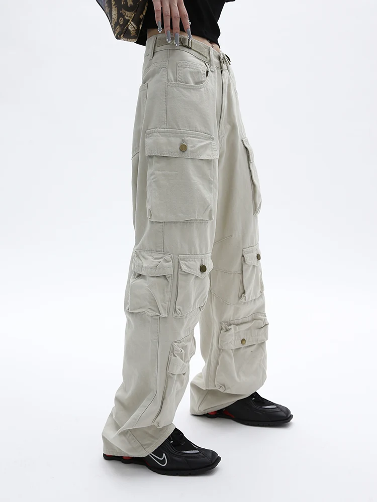Title 2, Ladies Multi Pocket Vintage Wide Leg Loose Pant...