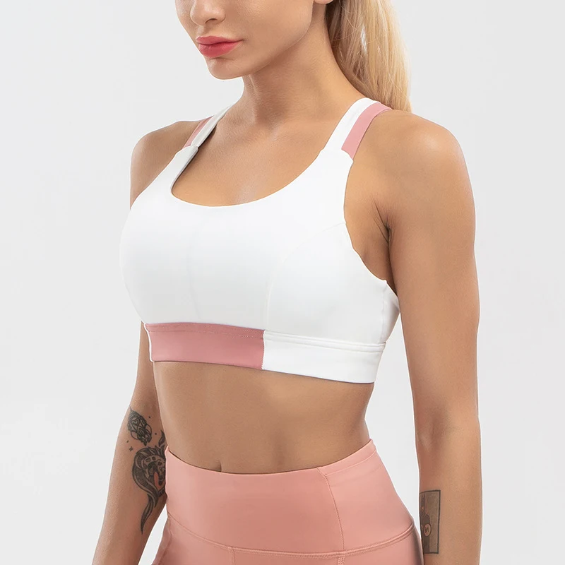 Title 6, Top esportivo Yoga Plus Size, cor sólida, cruza...