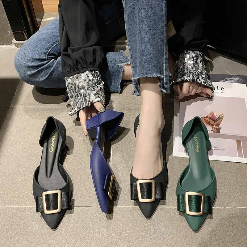Title 8, Womens Jelly Shoes Trend Square Buckle Pointed...