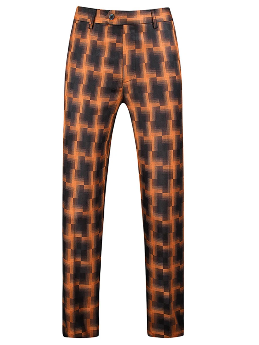 Title 4, Mens Printed Suit Casual Pants Straight Slim F...