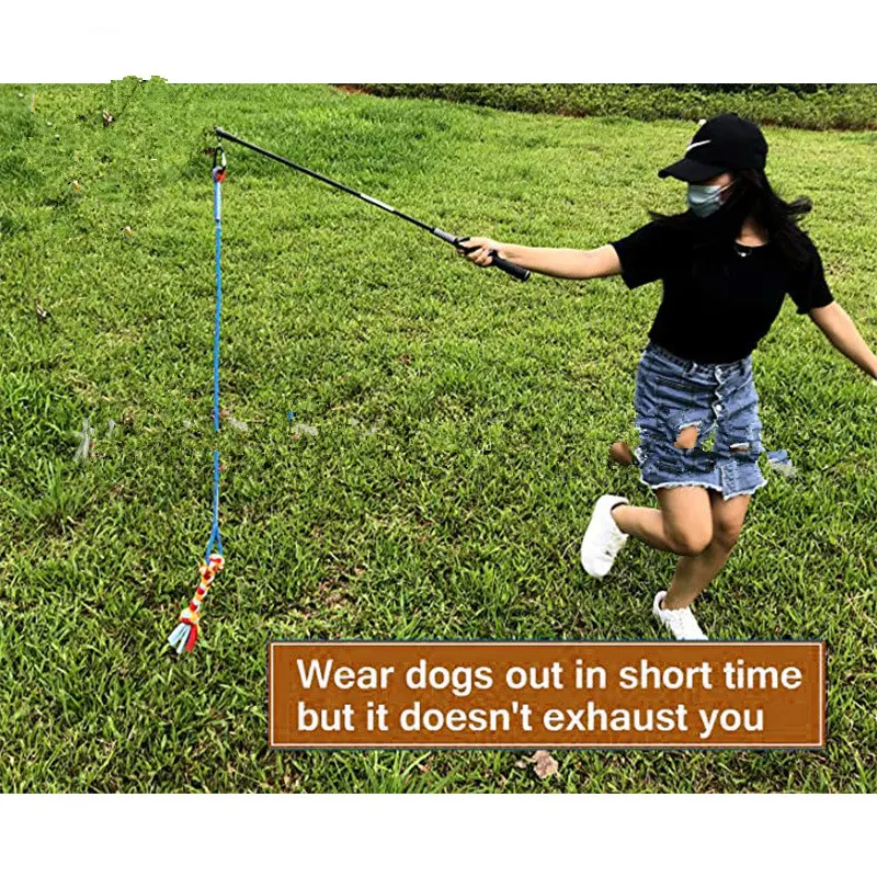 New Pet Dog Teaser Rod Bite Pull Cotton Rope Toy for interactive training. Fun and engaging, encourages playtime and exe — photo 4