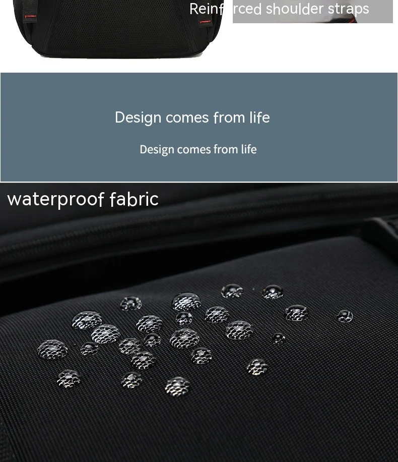 Mochila masculina de viagem para negócios, grande capacidade, ideal para viagens curtas. Conforto e organização garantidos. — foto 2