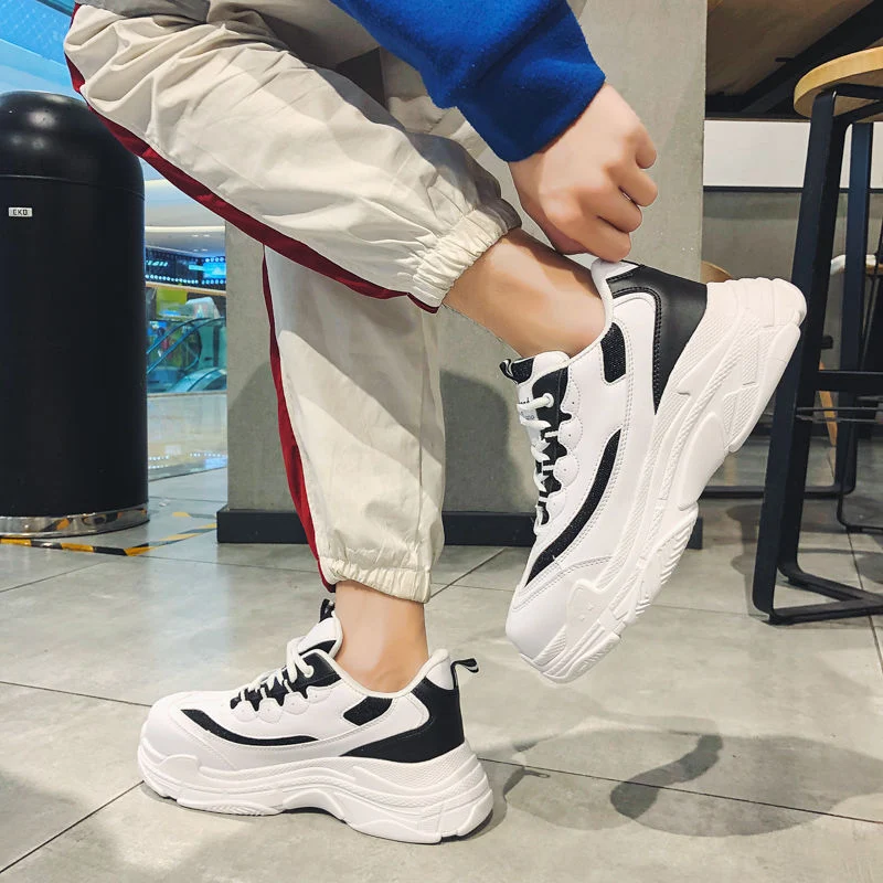 Title 4, Daddy Shoes Mens All-match Increased White Shoes