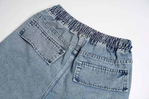 Title 10, Washed Distressed Multi-pocket Elastic Waist De...