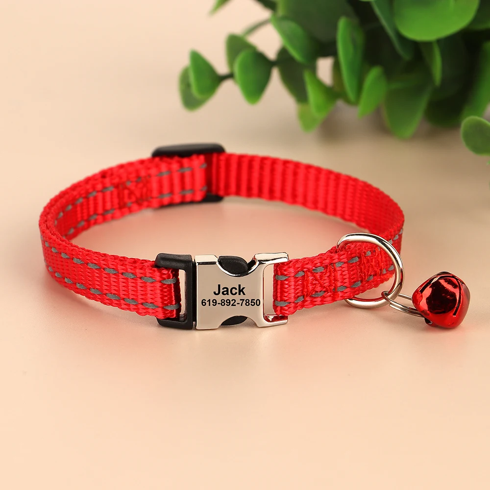 Title 17, Engraved Custom Cat Collar Reflective Kitten Pu...