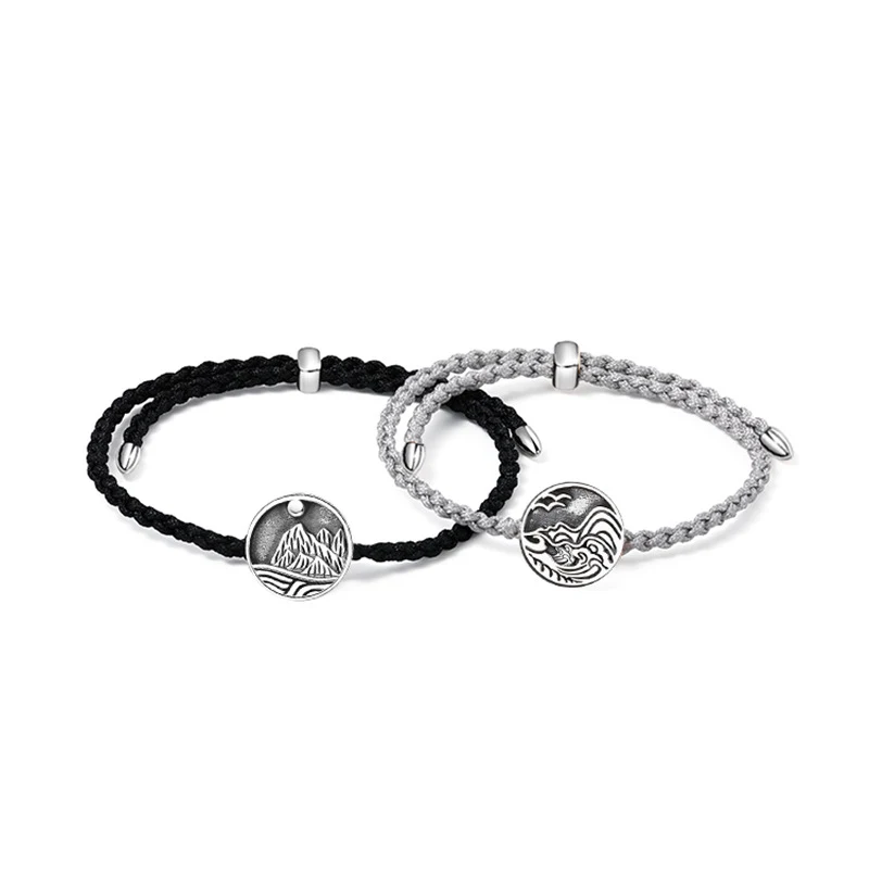 Pulseira de casal Love Oath em prata esterlina. Demonstre amor e compromisso com esta elegante e duradoura joia. — foto 4