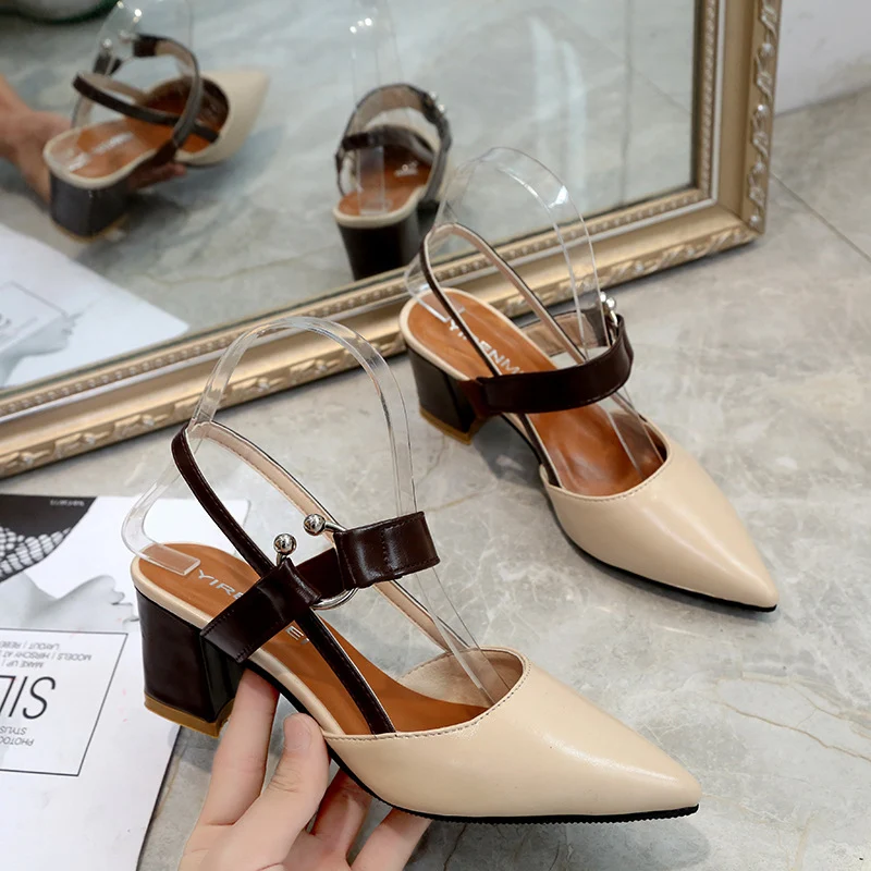 Patent leather thick heel shoes for effortless style. Step out in comfort and confidence, perfect for any occasion, get — photo 2
