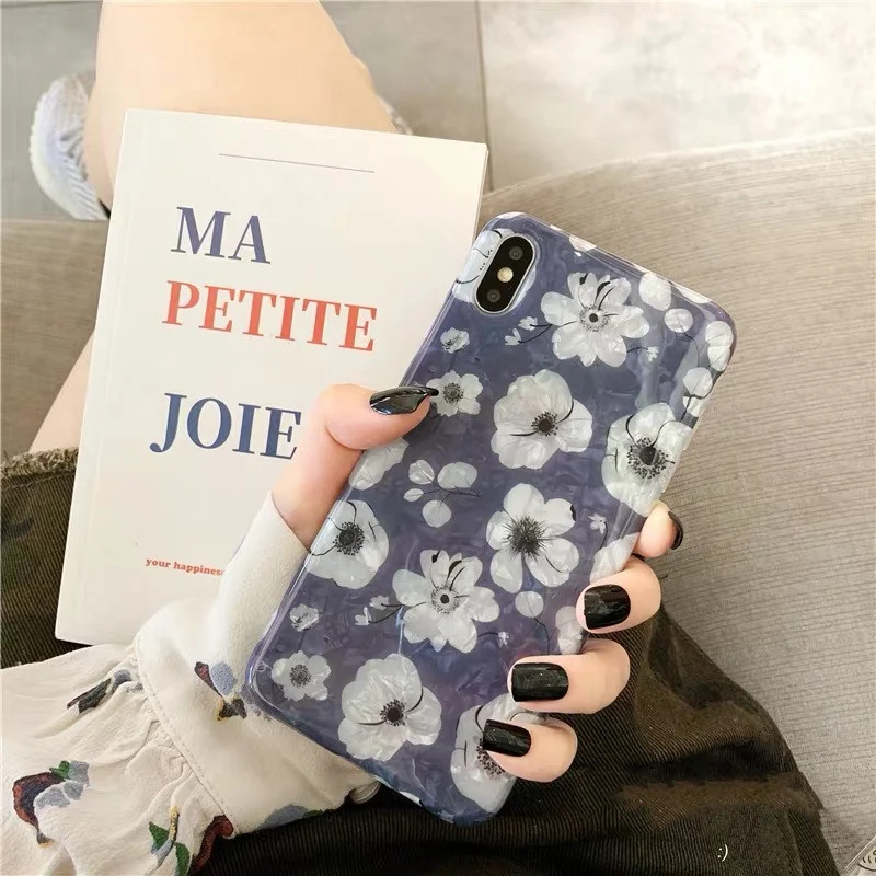 Title 5, Funda para móvil Apple con diseño floral litera...