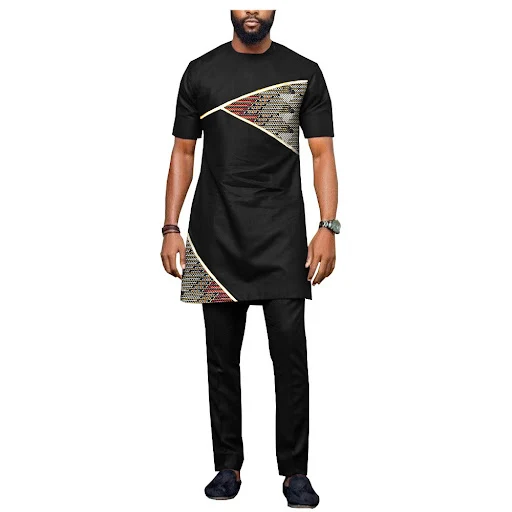Title 4, Impressão étnica africana Batik Cotton Mens Ca...