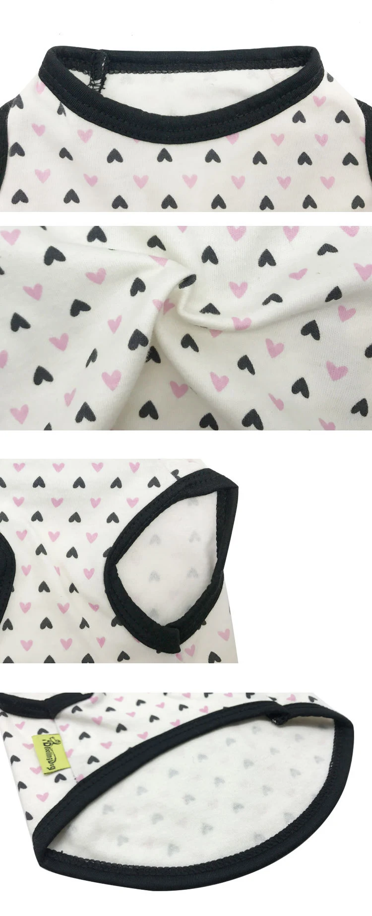 Title 58, All Printed Love Cotton Jersey Pet Vest, comfor...