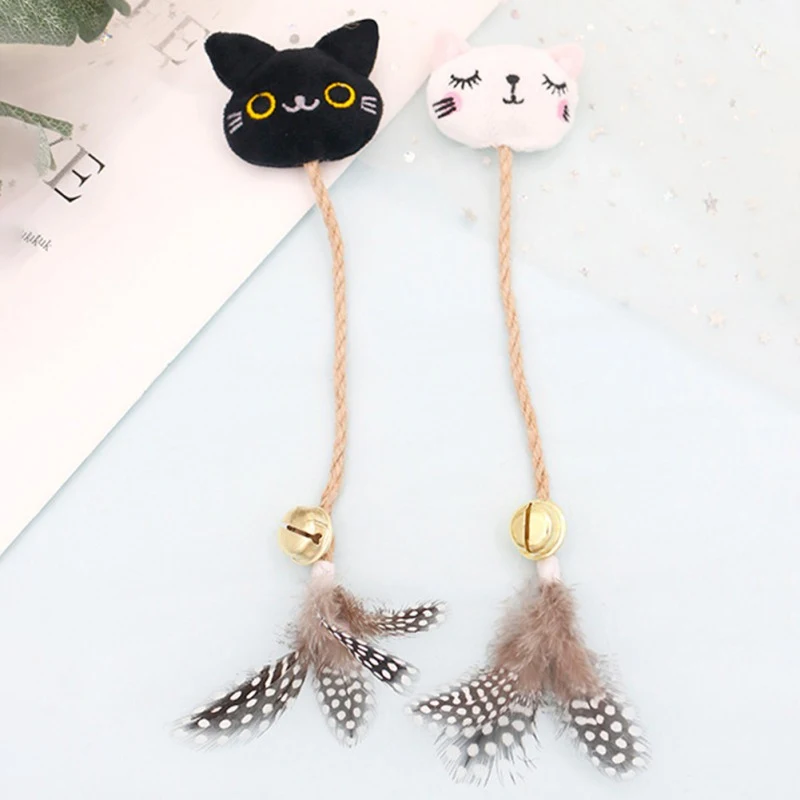 Title 9, Funny Cat Toy With Feather Bell Cat Chew Toy Bi...