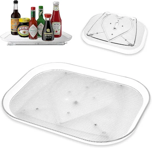 Title 5, Refrigerator Rotating Tray with Heart-shaped Tr...
