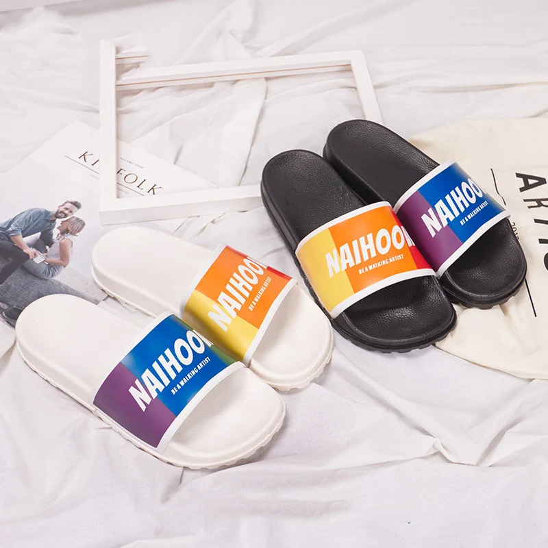 Rainbow plastic slippers for women. Enjoy vibrant style and comfort. Perfect for the beach, pool, or everyday wear. Ligh — photo 4