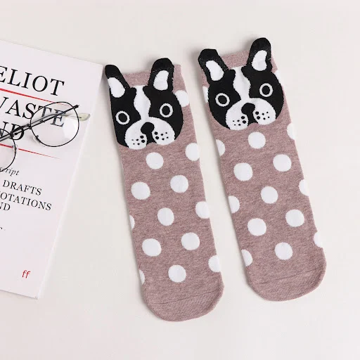 Title 4, CartoonAnimal Cute Lady Socks featuring adorabl...
