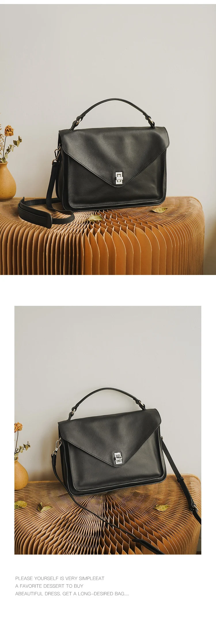 Title 6, Genuine Leather Messenger Bag, Perfect for Prof...