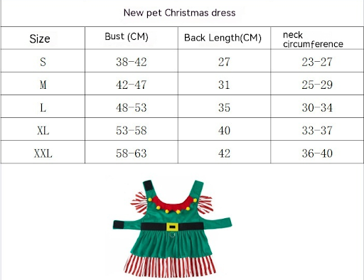 Title 1, Pet Christmas Clothes Cute Warm Dog Skirt. Dres...