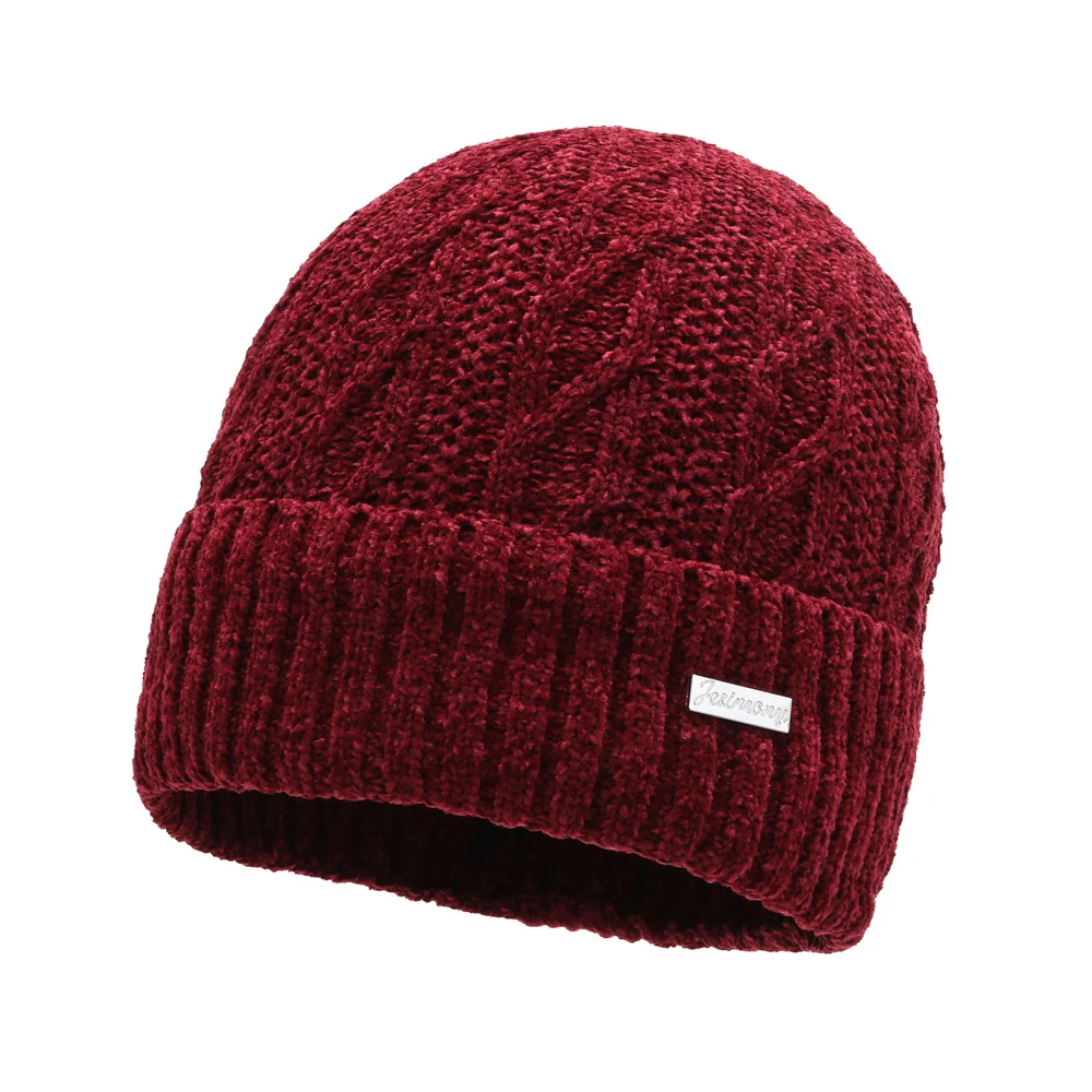 Chapéu de malha quente e fashion feminino Mantenha-se aquecida e estilosa com este gorro de tricô. Ideal para o inverno, combine conforto e moda em um só acessório. — foto 4
