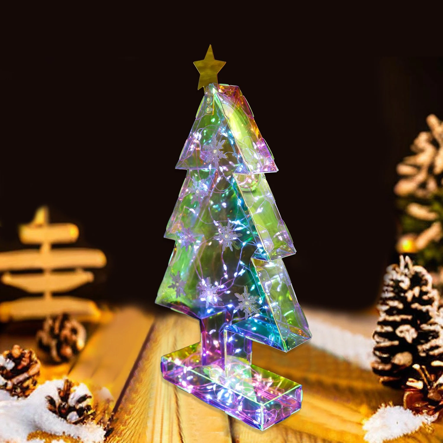 Enhance your Christmas with decorative lights. Scene atmosphere layout for a magical festive environment and perfect Chr — photo 4