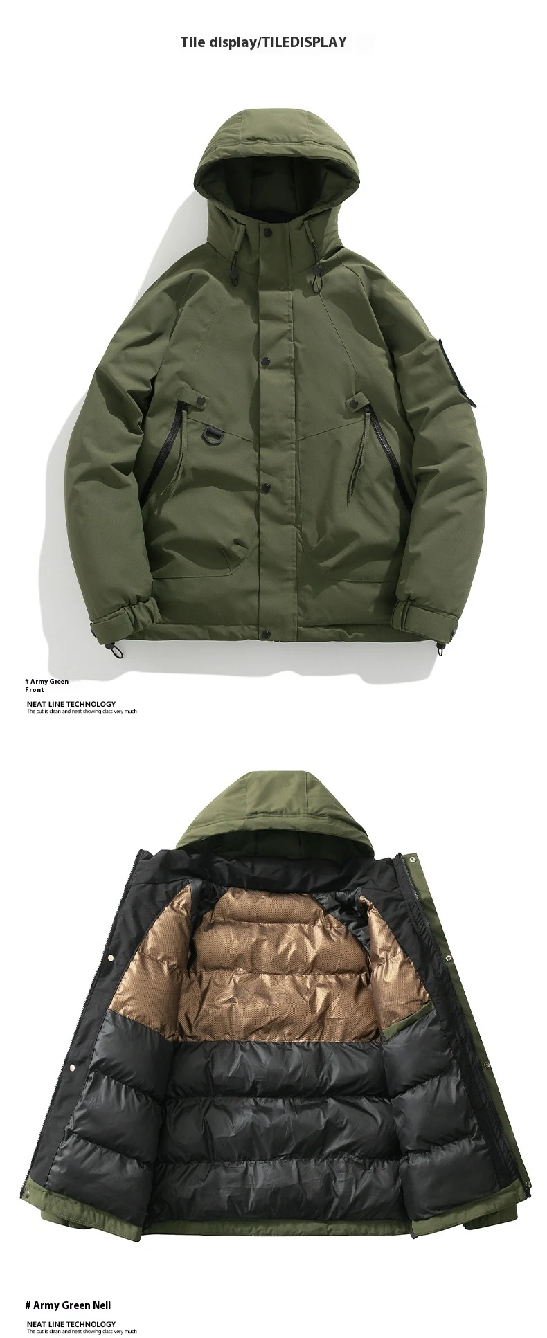 Title 12, Fashion Hooded Couple Jacket Warm Coat. Stay co...