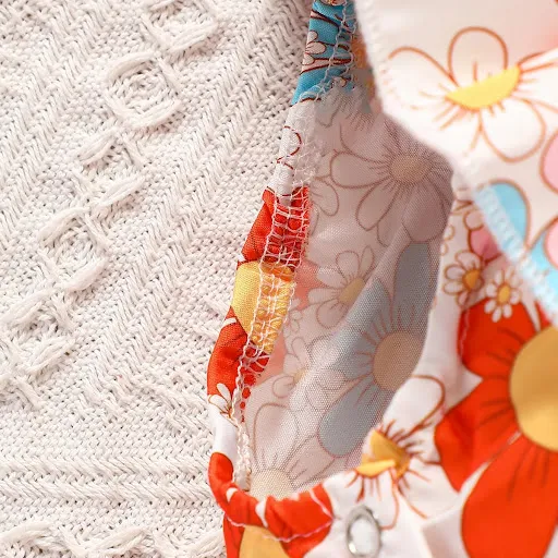 Title 3, Macacão triangular floral multicolorido Sling, ...