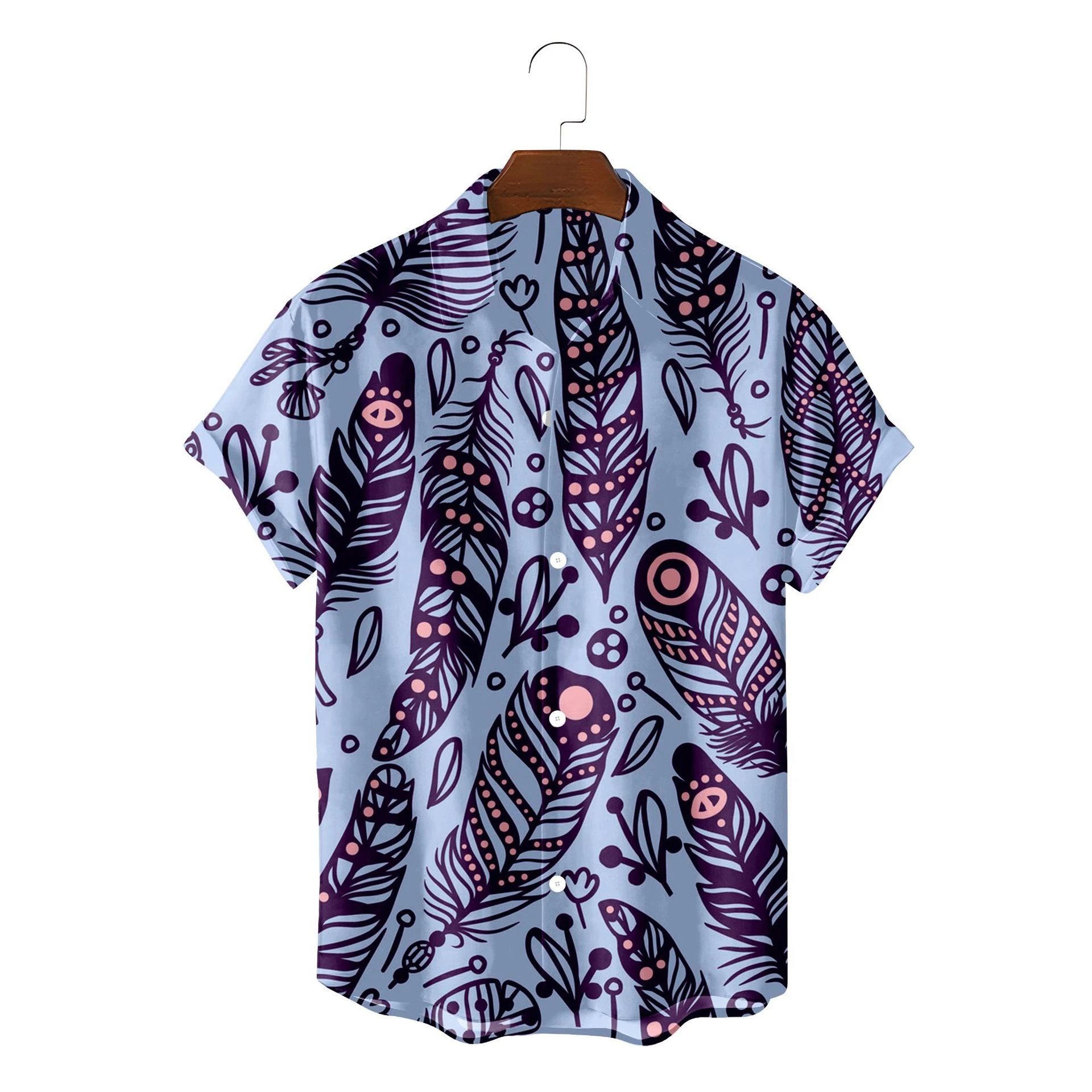 Title 5, New Feather Fashion Mens Loose Shirt Top perfe...