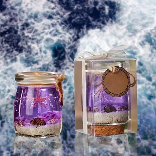 Title 5, Ocean Theme Aromatherapy Candle. Relax with mar...
