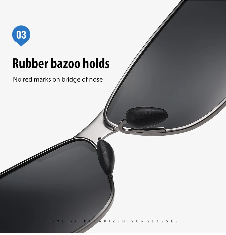 New Men's Square Polarized Sunglasses offer UV protection and glare reduction for clear vision and comfortable wear. Sty — photo 7