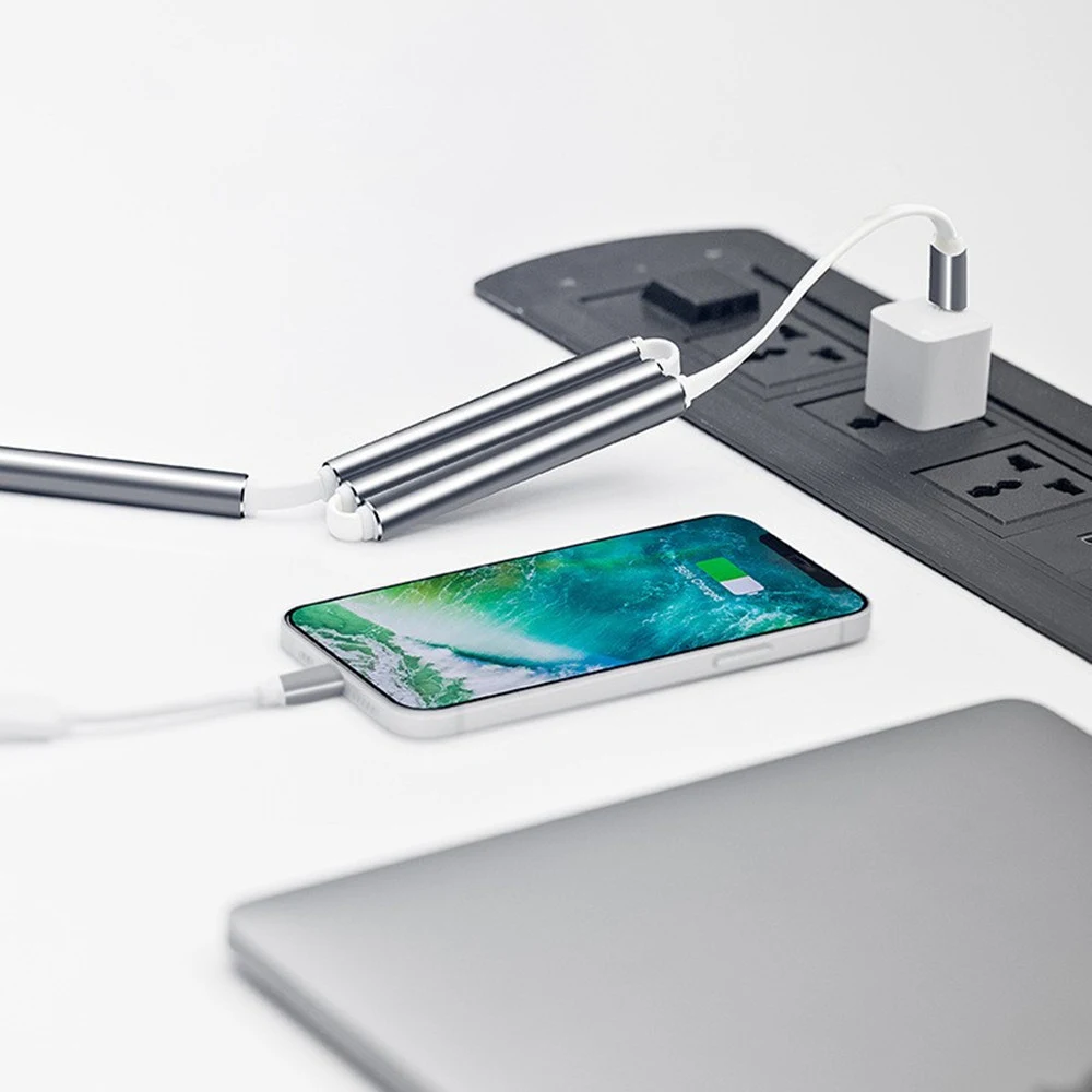 Title 1, Three-in-one Power Bank with Folding Line. Char...