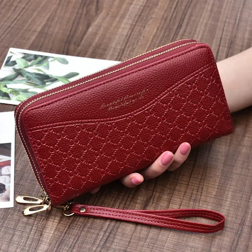 Title 5, Portafoglio a pochette da donna con doppia cern...
