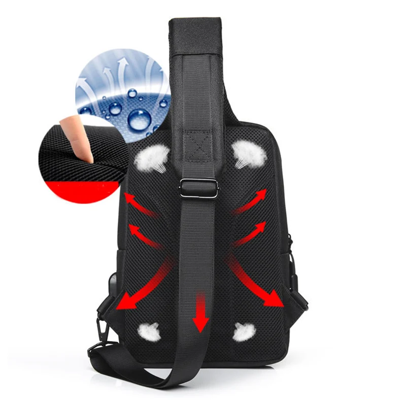 Bolsa de peito masculina, bolsa de ombro, mochila transversal, perfeita para transportar seus pertences com segurança e estilo, ideal para uso diário. — foto 13