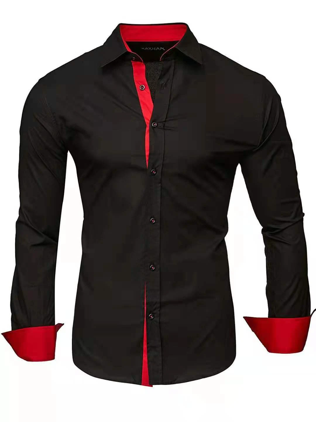Title 1, Tiansi Mens Casual Long Sleeved Shirt with con...
