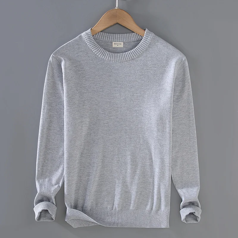 Men's Top Pullover, Inner Stretch Rib, Round-neck Sweater. Provides comfort, style and warmth. A perfect layering piece — photo 10