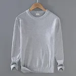 Men's Top Pullover, Inner Stretch Rib, Round-neck Sweater. Provides comfort, style and warmth. A perfect layering piece — photo 10