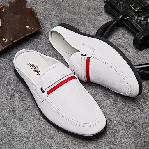 Title 15, Summer Fashion Casual Mens Slippers, Soft Leat...