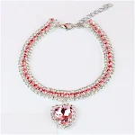 Pet Collar Cat AccessoriesPet Cat Collar Love Pendant Three Row Diamond Necklace Cat Necklace Pet Accessories Supplies C — photo 3