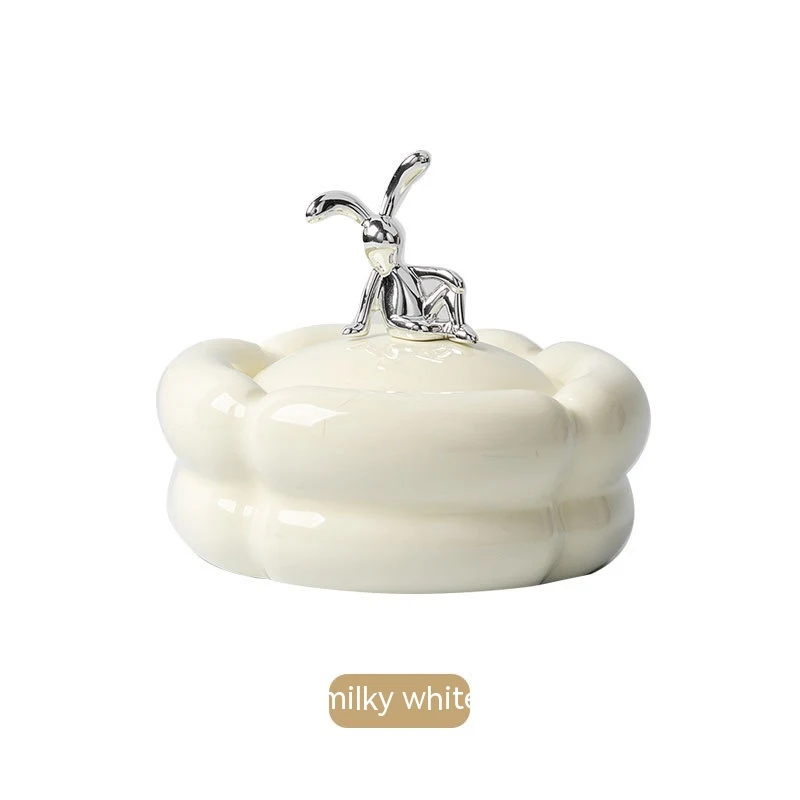 Cream Cotton Candy Ceramic Ashtray, a stylish and easy-to-clean ashtray. Perfect for home or outdoor use, offering a mod — photo 6