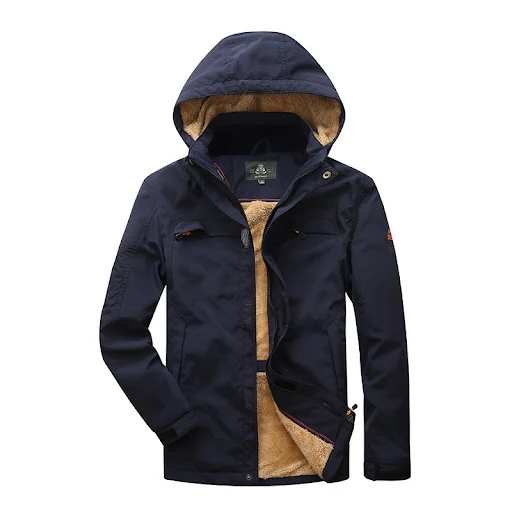 Title 5, Winter Plus Velvet Thick Loose Mens Multi-Pock...