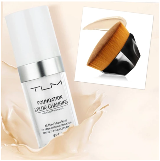 Base de Maquillaje Líquida Correctora Portátil Tono Natural Cobertura BB Crema para un Rostro Impecable y Natural Todo el Día — foto 7