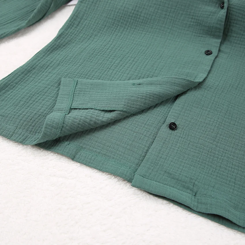 Title 5, Comfortable green cotton gauze ladies pajamas. ...