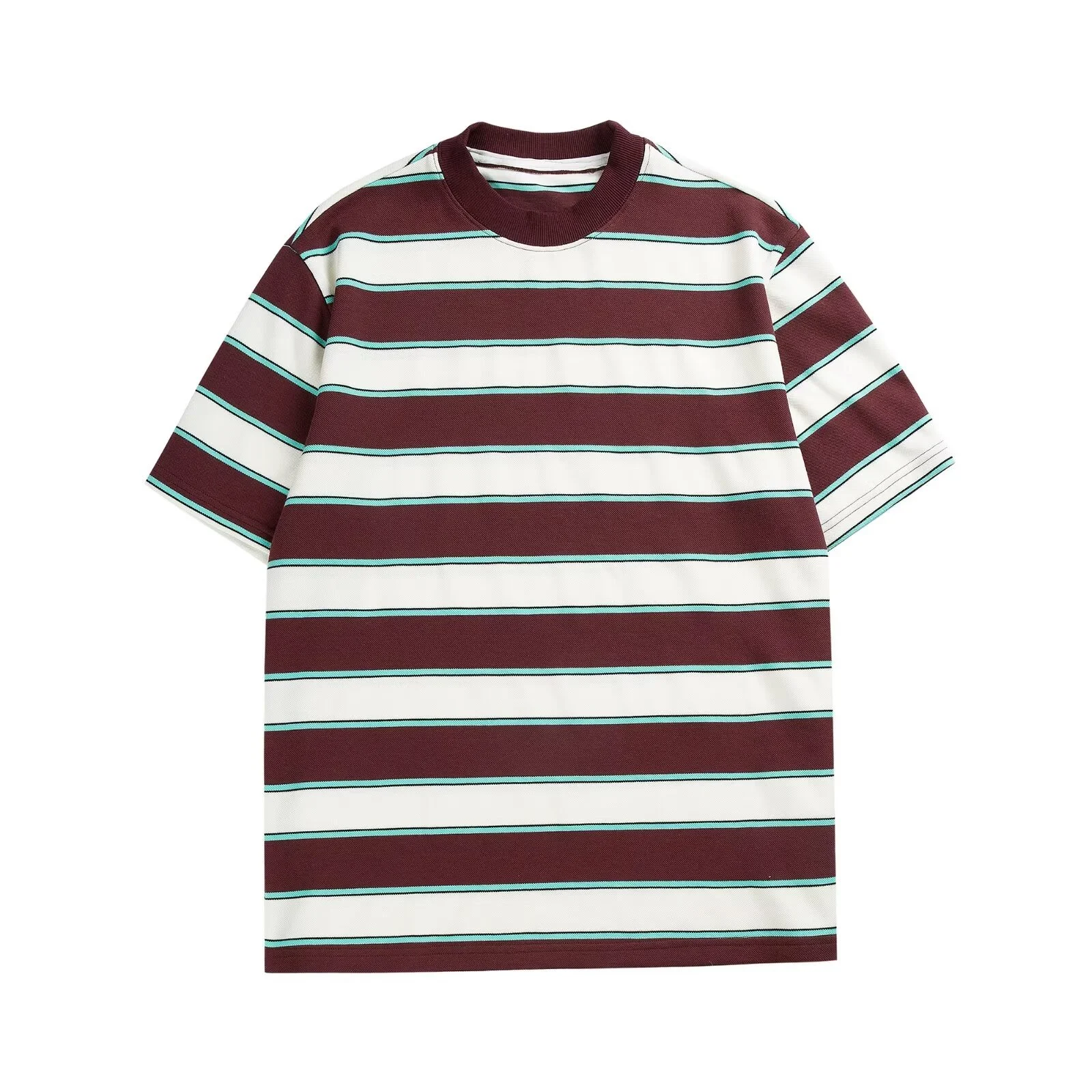 Camiseta Masculina Listrada Vintage Japonesa de Verão Confortável Tecido Leve e Respirável Design Clássico Ideal para o Clima Quente — foto 22