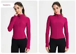 Women's Sports Jacket Long-sleeved Fitness Stand Collar Zipper Top Morning Running Yoga Jacket Ideal workout wear — photo 8