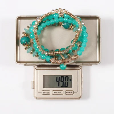 Pulseira Multicolor com Pingente de Borla em Liga Leve Design Elegante Acessório de Moda Vibrante Perfeito para Todas Ocasiões Artesanal — foto 15