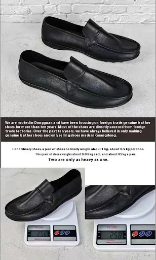 Title 4, Mens Single-Layer Casual Soft-Soled Leather Sh...