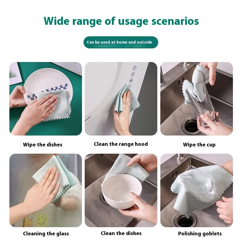 Dishwasher Glass Fish Scale Cloth Streak-Free Cleaning, Fast Drying, Sparkling Results, Reusable, and Highly Effective f — photo 2